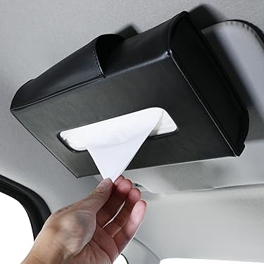 ティッシュケース ティッシュボックス カー用品 黒 ブラック インテリア 車 ティッシュケース 車用ティッシュケース 吊り下げ ティッシュカバー