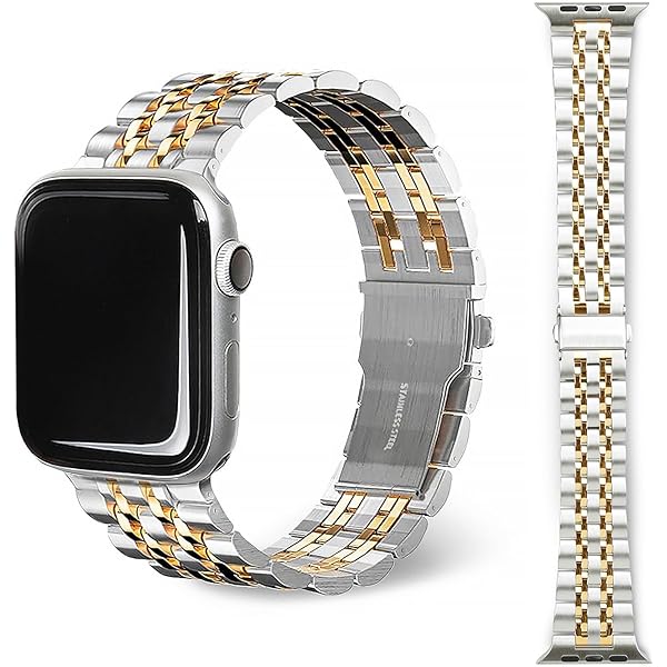 Apple Watch ステンレス バンド 44 45 ゴールド G28-d Stella Band | Stainless Steel Apple Watch Band – Solace Bands