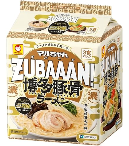 Amazon.co.jp: マルちゃん ZUBAAAN! 旨コク濃厚味噌 3食パック ( 126g