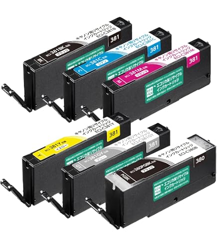 Amazon.co.jp: BCI-381+380XL/6MP 【 6色パック+BKセット 合計7本(380