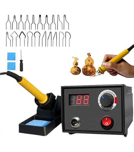 Amazon | Huanyu ウッドバーニングセット 電熱ペン 100-700℃温度調節