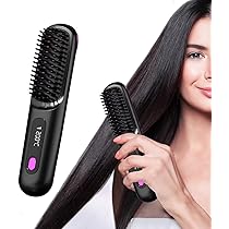 Amazon.co.jp: Linnuim ヒートブラシ ヘアアイロン コードレス