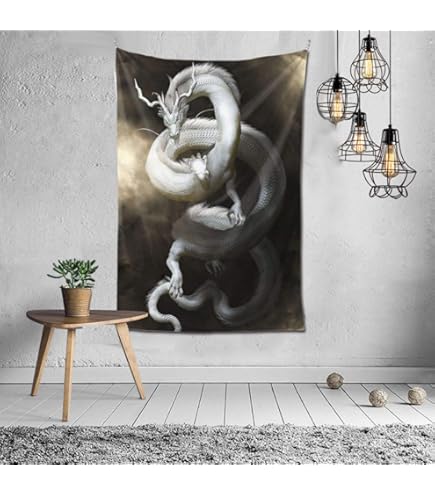 Amazon.co.jp: [AiO JAPAN] 風水 タペストリー 黄金龍 ドラゴン 150