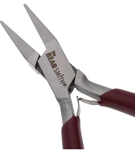 SPEEDWOX 4.5 Inch Flat Nose Pliers – Micro Chain Nose Duck Bill Pliers With Smooth Jaws, Spring Action, Chrome Vanadium Steel For Jewelry Making & Beading