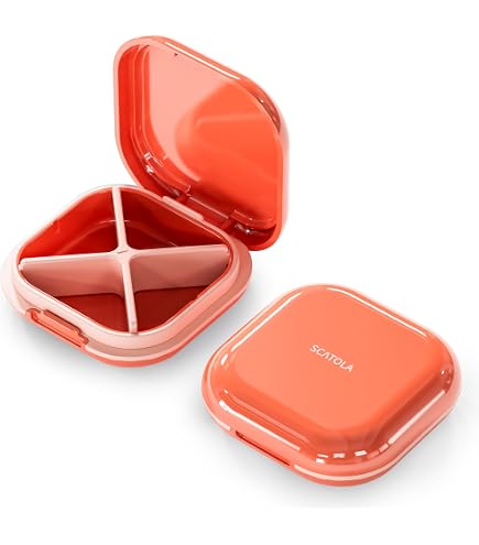 タッパーウェアミニクラムシェルピルキーパー ラウンドポケットコンテナ　ピンク４個 Amazon.co.jp: Tupperware ミニクラムシェルピルキーパー ラウンド