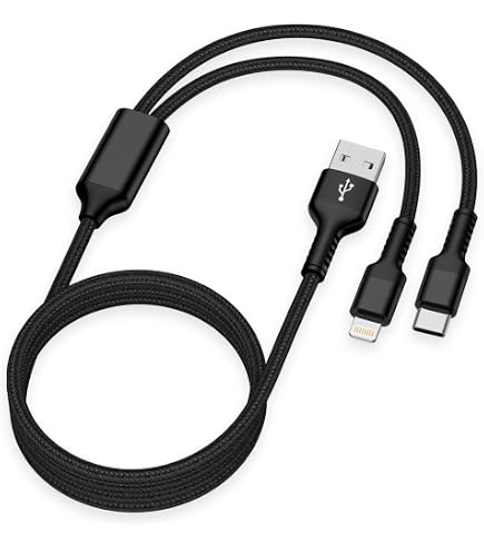 Amazon.co.jp: 2in1 充電ケーブル 1.2M 2.4A&3A急速充電 USB-A