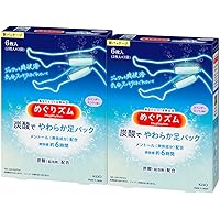 めぐりズム炭酸でやわらか足シート ラベンダーミントの香り 6枚入(2枚×3袋)×2コセット