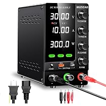 Amazon.co.jp: RUZIZAO 安定化電源 (0~30V 0~10A) DC 安定化ベンチ