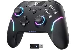 EasySMX X20 Wireless Gaming Controller with RGB Backlit, 2-Stage Hall Effect Stick, 1000Hz Polling Rate, 6-Axis Gyro on Multi