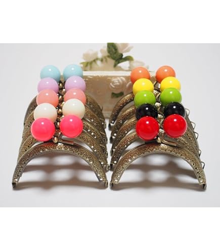 Amazon | and.A ☆10色セット☆ かわいいあめ玉 口金 がま口 10.5cm