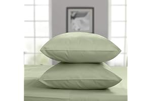 Threadmill Luxury Pillow Cases King Size Set of 2 | 1200 Thread Count 100% USA Supima Cotton | Soft Solid Sateen, Breathable Pillow Covers Fits King Pillows | Sage Green