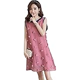 Amazon レディース ワンピース パティー ドレス Aライン ノースリーブ 1950ｓ 50年代60年代水玉 膝丈 春秋冬 脚長大きいサイズ ワンピース チュニック 通販