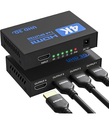 Amazon | 【+HDMIケーブルセット】 エレコム HDMI分配器 4K 60Hz