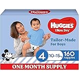 Huggies Ultra Dry Nappies Boy Size 4 (10-15kg)1 Month Supply 160 Count
