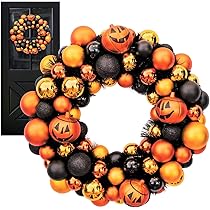Amazon.co.jp: Gevrkjenp 玄関ドア用ハロウィーンリース