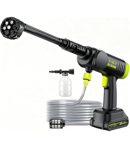✨強力噴射✨ 高圧洗浄機 コードレス 充電式 自吸式 水圧洗浄機 6in1ノズル sorastore_y2-h1-wssq