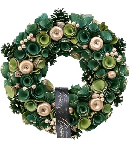 Amazon.co.jp: フェルトクリスマスリース壁飾りハンドメイド