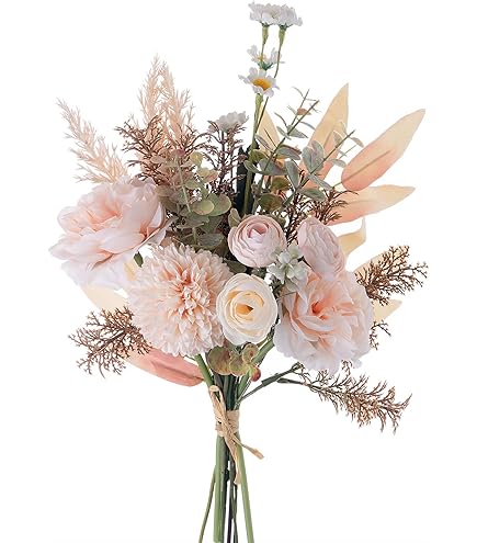 Amazon.co.jp: オレンジ ウェディング ブーケ手作り造花チューリップ草