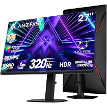 Amazon.co.jp: Amzfast 27インチ 320Hz ゲーミングモニター WQHD Fast