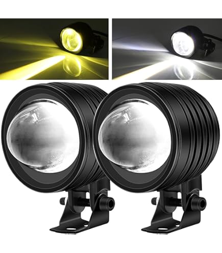 のぶ Amazon | バイク 広角照射 ヘッドライト LED ポジション 補助