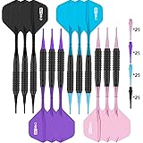 Amazon Gwhole ダーツ矢18gソフトダーツ 16枚フライト 0枚プラスチック製ティップ2ba付き 練習用 自動採点式ダーツボード ダーツの旅 ボードゲーム 忘年会 イベントに活躍 ダーツ矢 通販