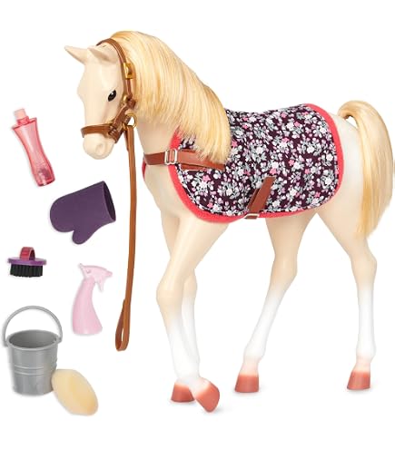 Caballo Purasangre Our Generation – Figura De 51 Cm Con Accesorios Para Muñecas