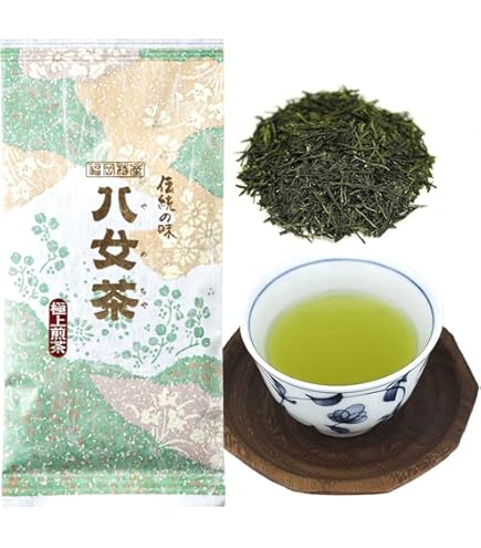 Amazon.co.jp: 八女茶 緑茶 茶葉 高級 特選特上煎茶 100g 袋詰 お茶