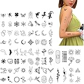 Coollooda 75枚セット タトゥーシール 刺青シール 入れ墨シール ステッカー 防水 長持ち おしゃれ かわいい レディース タトゥーステッカー 腕 足 体 胸 肩 背中に簡単貼る