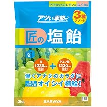 Amazon.co.jp: サラヤ 匠の塩タブレット 3種アソート (ブドウ味 