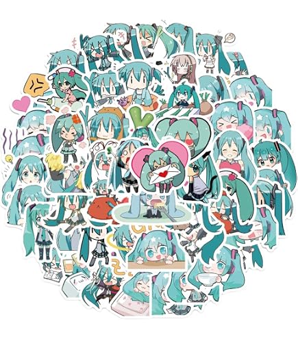 Amazon.co.jp: SAEYZ 50枚 初音ミクステッカーセット ボーカロイド防水