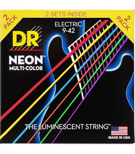 Amazon.co.jp: DR エレキギター弦 NEON ニッケルメッキ グリーン