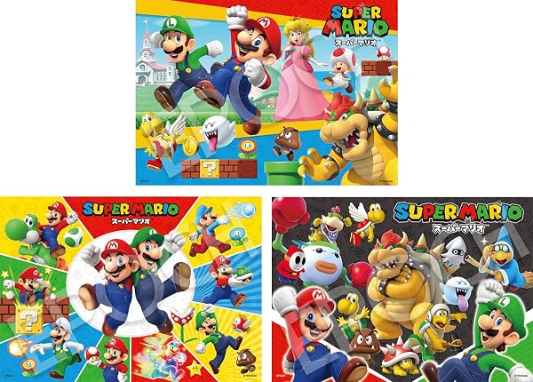 EPOCH 72/81/96 Piece My First Jigsaw Puzzle Nintendo Super Mario 62-309 3 Puzzles with Sample Sheet Ages 6+ Toy - 1