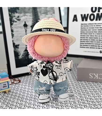 【4個セット】LABUBU ラブブ 着ぐるみ服 ぬい服 着せ替え服 アクセサリー LABUBU ラブブ 4点セット ぬいぐるみ用服 洋服 ぬい服