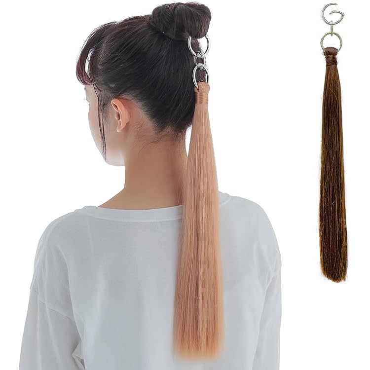 Amazon.co.jp: リング エクステ ポニーテール ワンタッチ 全8色 リング