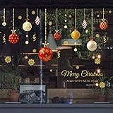 【Charming Club】ウォールステッカー クリスマス 飾り 静電ステッカー 窓ステッカー クリスマスデコレーション 剥がせる 壁紙 ガラス シール式 Merry christmas 雪だるま サンタクロース トナカイ スノーフレーク 雪の結晶