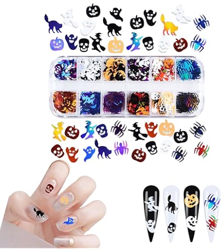 Amazon.co.jp: ネイル ホログラム ハロウィン カボチャ おばけ 蜘蛛
