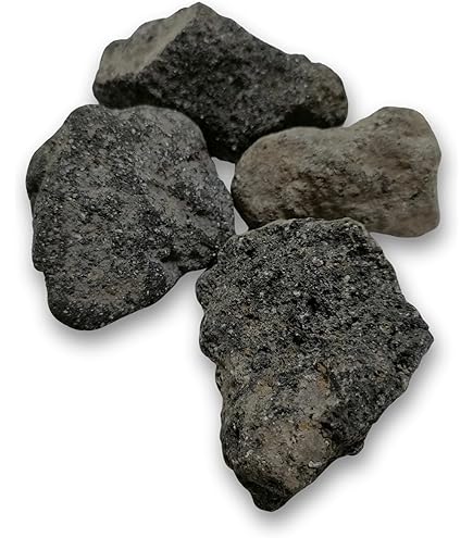 Amazon | Milisten 1 パック 黒い火山岩 黒い溶岩石 火の岩 装飾的な