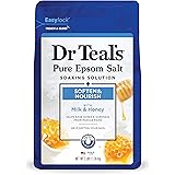 Dr Teal's Epsom Salt Soaking Solution, Soften & Nourish, Milk and Honey, 3lbs