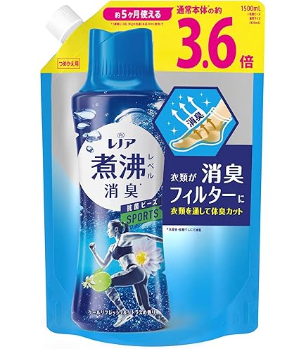 Amazon | レノア 本格消臭 デオドラントビーズ スポーツ クール