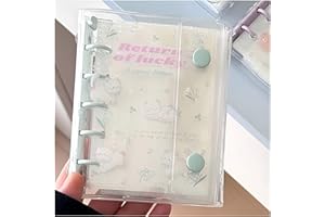 Yurika シール帳 透明 女の子 はがせる m5 シール手帳 (青色の猫セット)