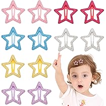Amazon | YOVOY 12枚 星型 ヘアピン カラフル キラキラスター