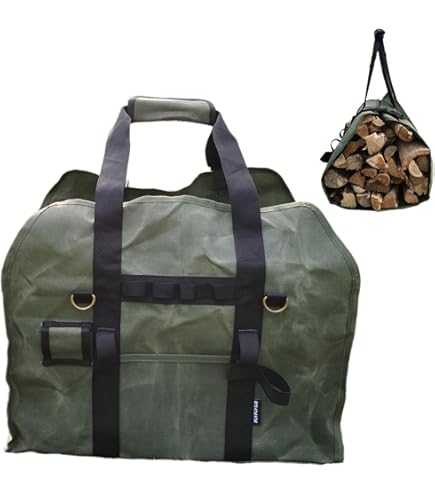 Amazon | [アッソブ] ALBERTON CANVAS FIRE WOOD BAG 薪バッグ