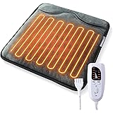 足温器 RUYI フットウォーマー 電気足温器 最新【両面暖房】上下ヒーター内蔵 ホットマット 座布団 足元 あったかグッズ ひざ掛け 暖かい ６段温度調整 4H定時 タイマー調整可能 洗濯可 丸洗い 抗菌 防臭 寒さ対策 足元暖房 PSE認証済み 