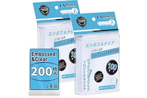 Mlikero オーバースリーブ 200枚 クリアエンボス仕様 カードスリーブ キャラスリ レギュラースリーブ対応(3重目・69×94mm)