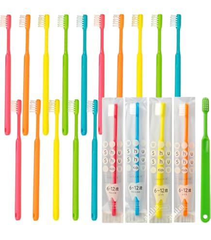 Amazon.co.jp: ライオン こどもハブラシ 6-12才用 まめゴマ(ふつう) ×2