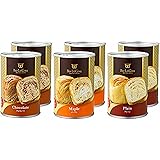 Amazon お得なセット 缶deボローニャパン6缶セット プレーン チョコ メープル味 各2食 防災グッズ 防災用パン 備蓄品 非常食 保存食 アウトドア 備え 長期保存 おいしい防災パン パンの缶詰 ボローニャ 食品 飲料 お酒 通販