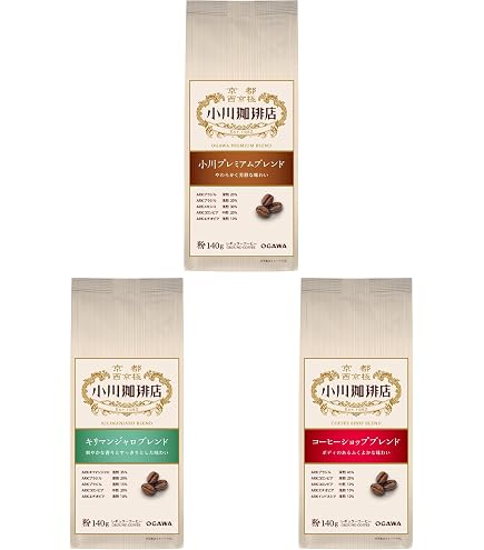 Amazon | 小川珈琲店 小川プレミアムブレンド 粉 500g | 小川珈琲 | 焙
