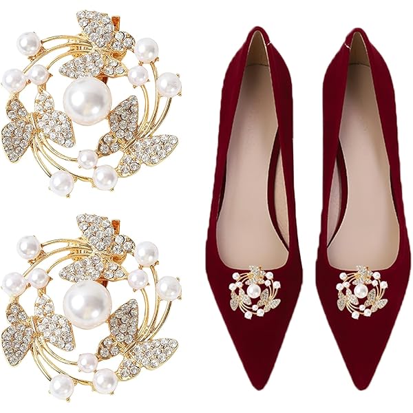 Amazon.co.jp: [happykau] シューズクリップ パンプス 飾り 靴クリップ