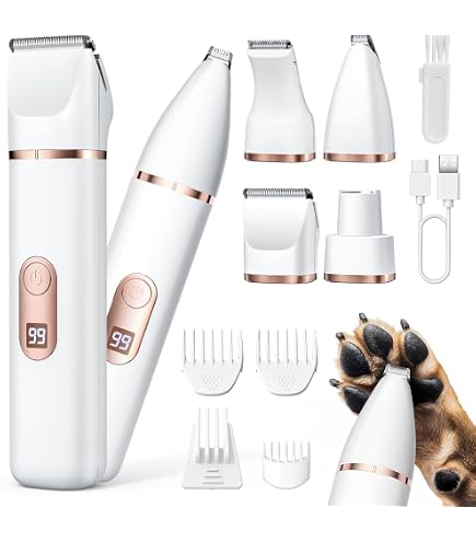 Amazon.co.jp: ペット用バリカン GROOMING HAIR CLIPPER kit 電動 犬