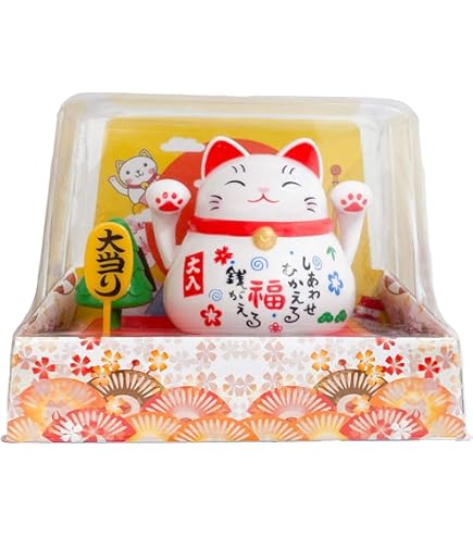 Amazon.co.jp: 開運ソーラー招き猫 全国主要宝くじ売場約2000店